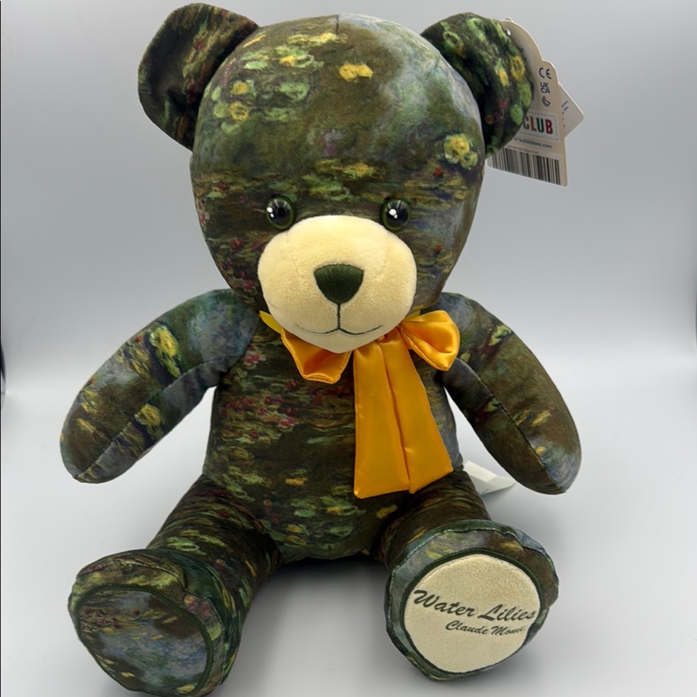 Build-A-Bear The Met Claude Monet Water Lilies Bear with Yellow Bow